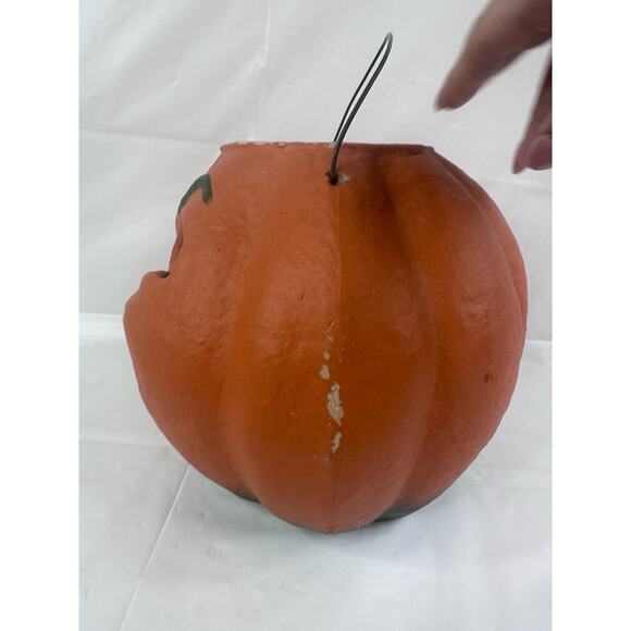 Halloween Folk Art Primitive Paper Mache Jack O Lantern Seasons Gone By - Picture 5 of 10